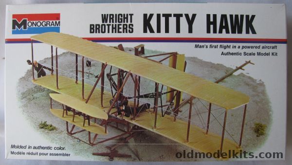 Monogram 1/40 Wright Brothers Kitty Hawk, 5300 plastic model kit